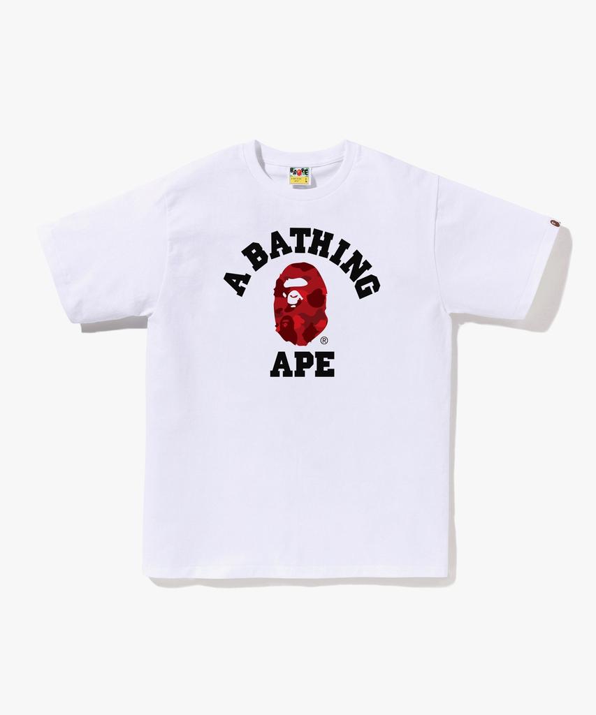 Beipeu Color Camo College T-Shirt (M) White/Red