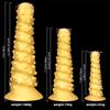 Golden Silicone Giant Suction Cup Large Anal Plug Oversized Threaded Rear Anal Plug Octopus Pull Bead Anal Expander