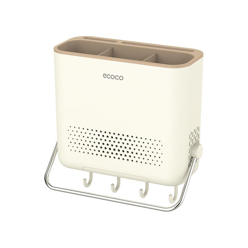 Wall-Mounted Knife & Chopstick Holder: Punch-Free Kitchen Storage Rack
