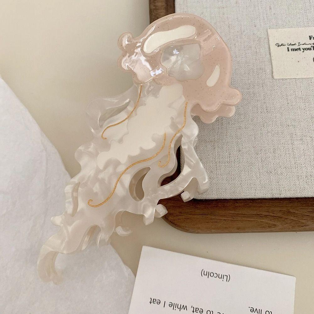 1Pcs Acetate Labge Hair Claw Marine Life Hair Accessories New Jellyfish Hair Clip  Women Girls