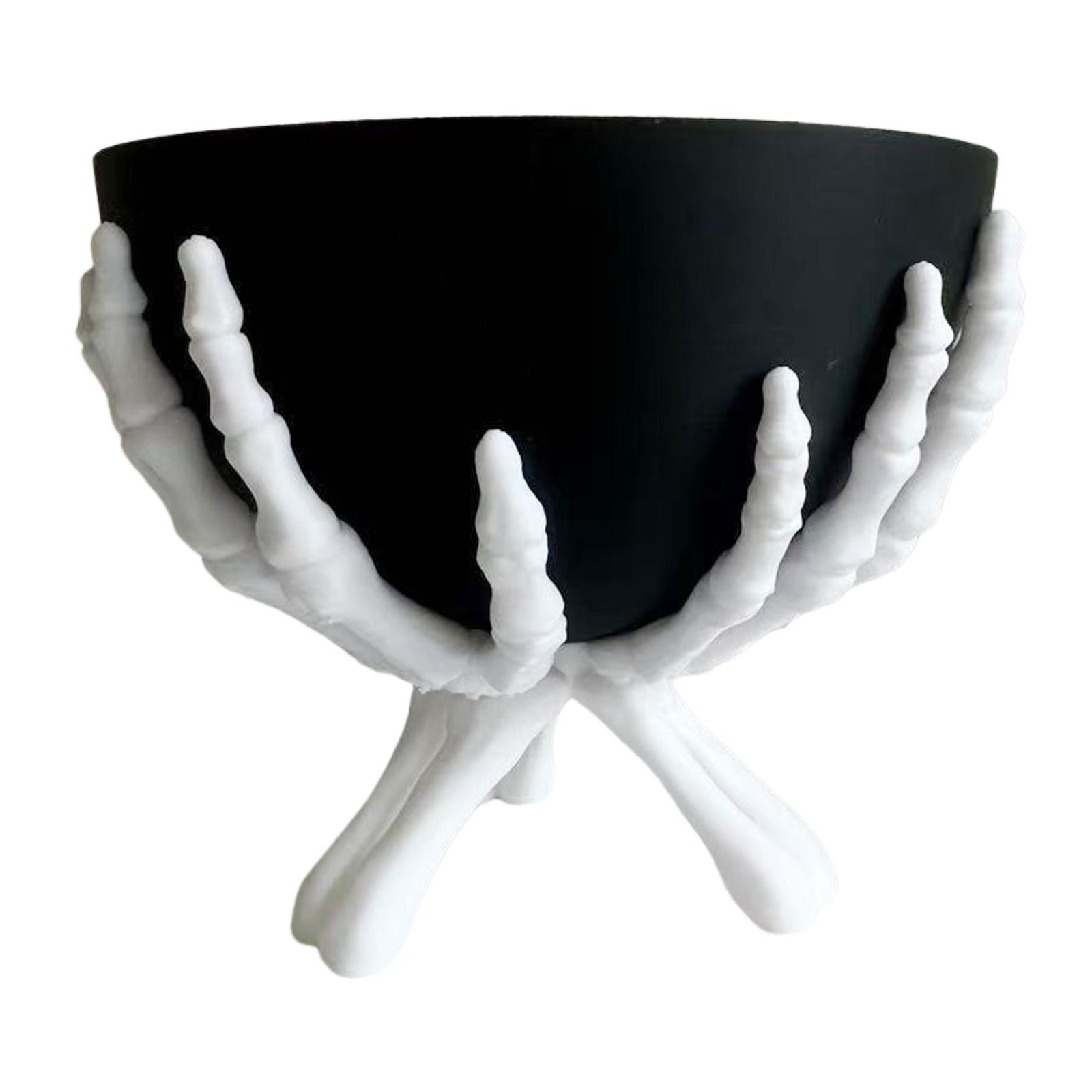 

2025 Halloween Candy Bowl Multifunctional Gothic Skeleton Hands Storage Holder Detachable Halloween Organizer Home Decorations чорний