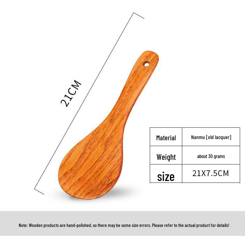 Fengmu Home Furnishing 20cm Wooden Rice Spoon - Customizable Logo Option Available