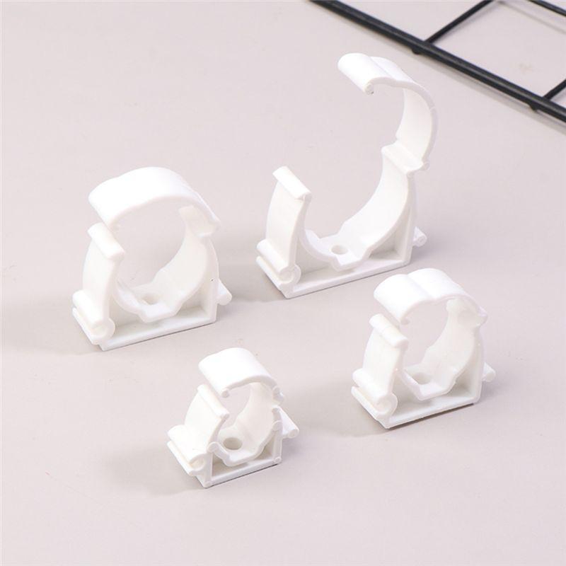 AT21-Plastic PPR Clamp Holder(100 Pieces) For Water Pipe Tube Fittings Including Cover 20Mm