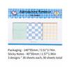 Vintage Plaid Sticky Notes Combo, Multiple Colors & Styles, Ideal for Journal Decor, Study Records & Student Message Taking