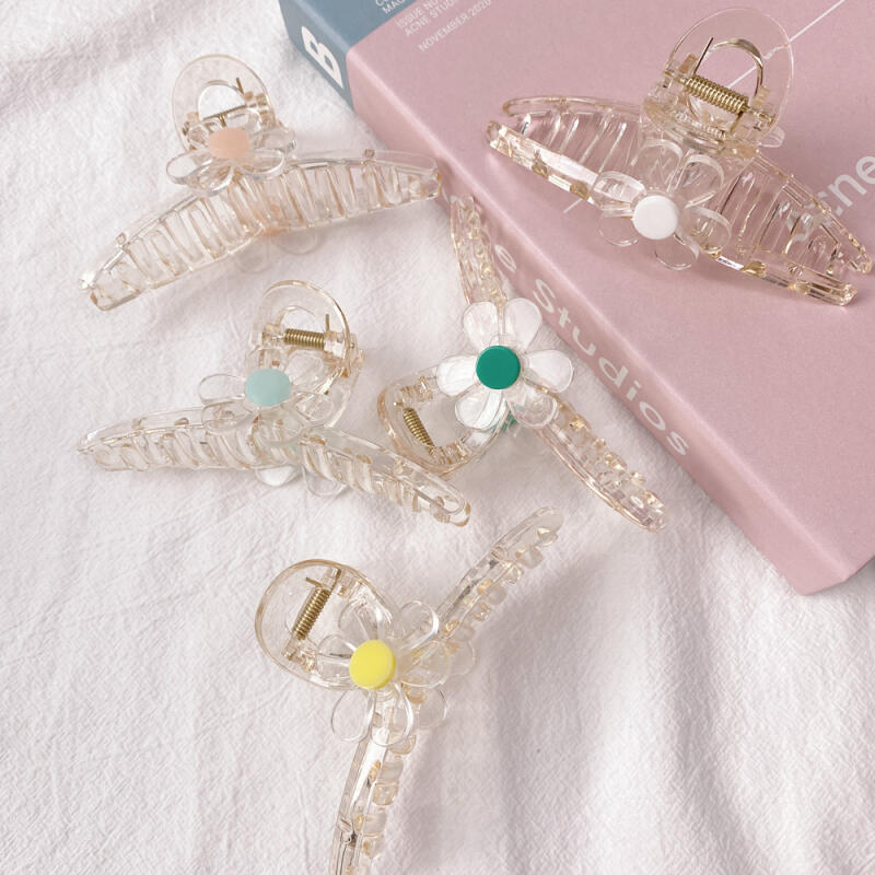 

Transparent hair clip flower clear hair pin Sora