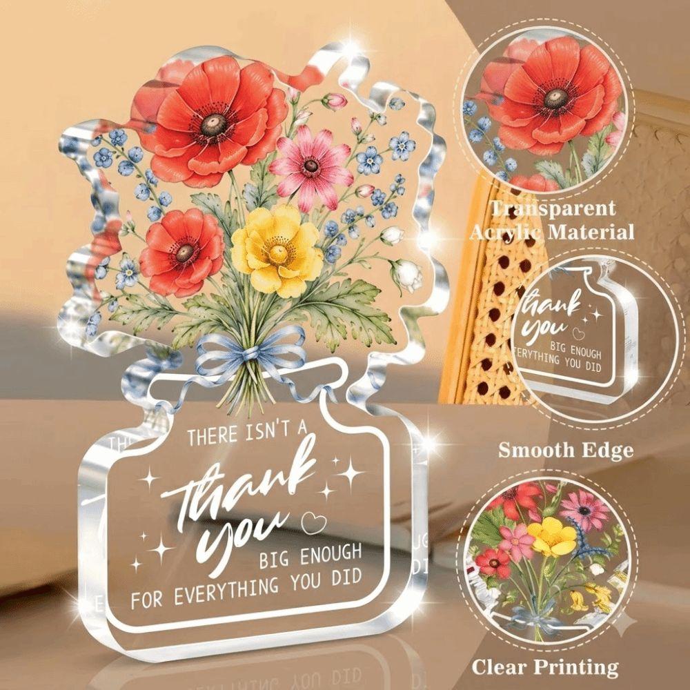 2D Flat Party Decoration Clear Acrylic Acrylic Centerpiece Acrylic Plaque Sign  Bedside Table