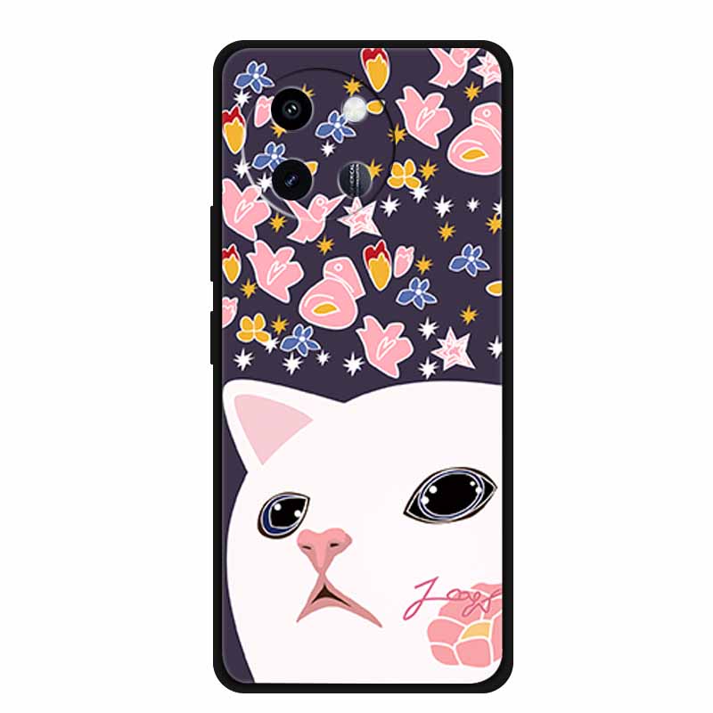 3D Lovely Cute Case For Vivo Y38 Y200i Y200T T3X Soft TPU Silicone Bumper Protector Relief Flower Emboss Phone Cover Funda Capa
