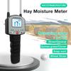Double Probe Moisture Meter Digital Moisture Meter Portable Moisture Tester with Backlit for Forage Alfalfa Straw