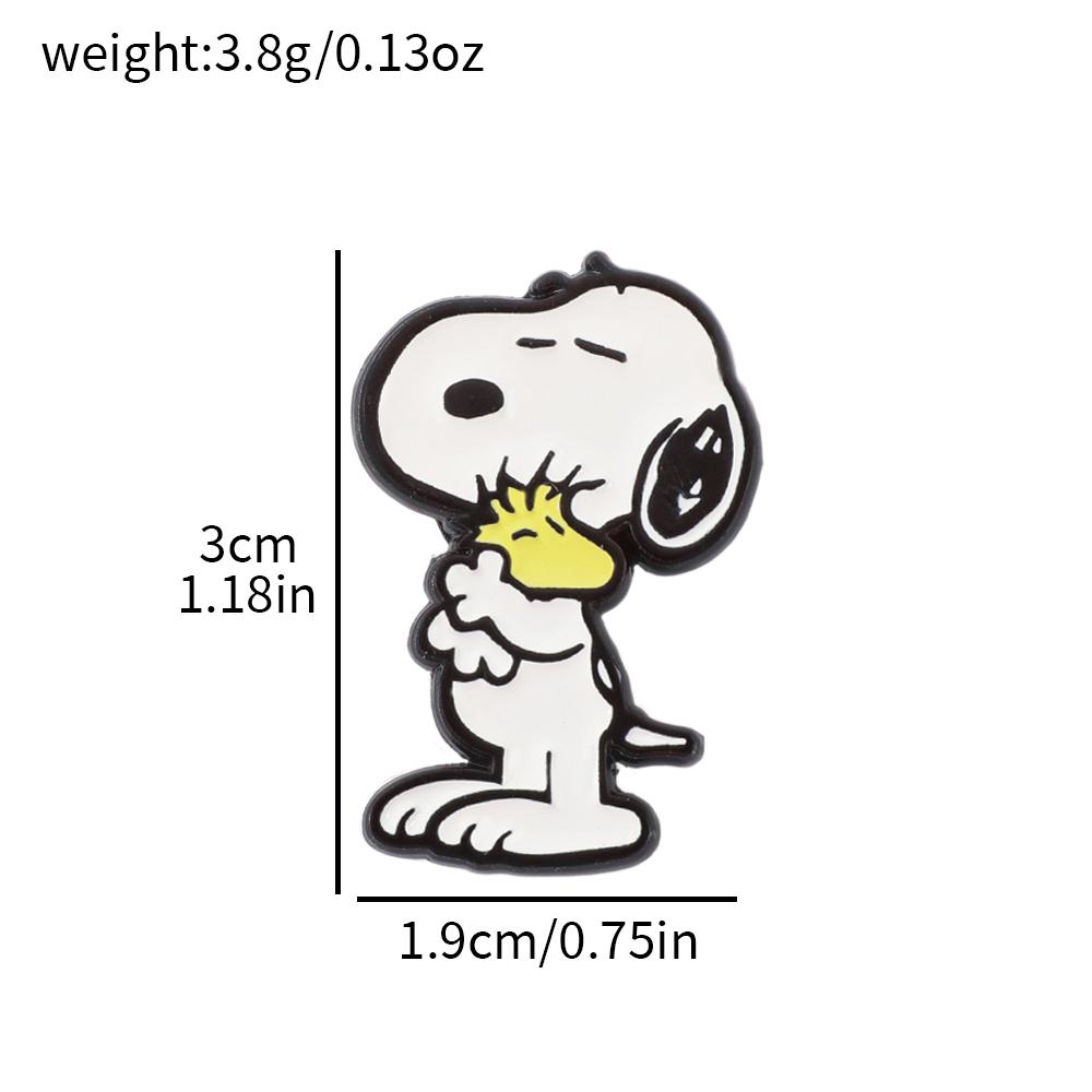 Cute Snoopy & Woodstock Enamel Brooch Pin Cartoon Lapel Badge for Backpack Denim Clothes Decor Ideal Gift for Kids