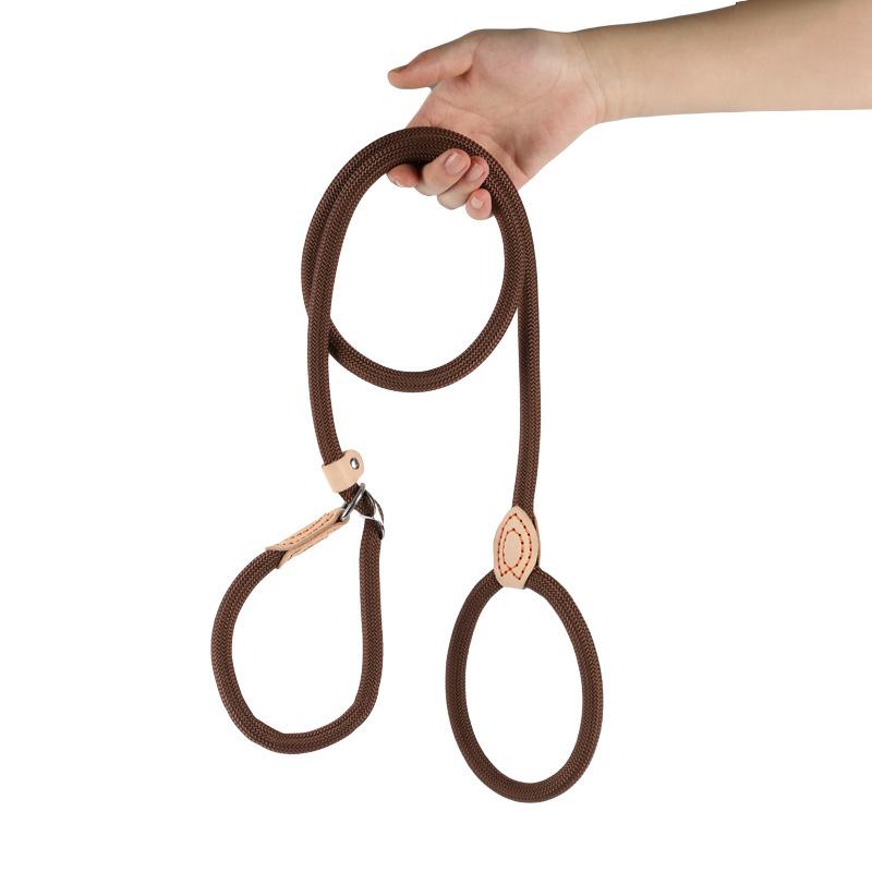 

Dog leash Explosion-proof integrated P rope P chain Bold dog leash Walking dog leash Dog chain Universal for small, medium and large dogs 6mm*150cm темно-коричневого