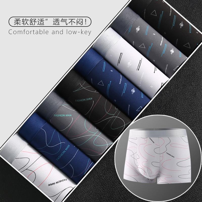 Roupa Íntima Masculina Boxers Masculinos Boxers de Cintura Média para Jovens Calças de Tamanho Grande para Meninos Shorts