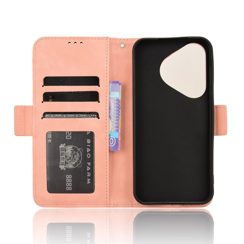 For Huawei Pura 70 Leather Case Multiple Card Slots Mobile Phone Cover
