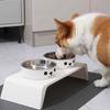 8.5cm Lifting Height Cat Bowl Double Bowl Design Cat Rice Plate Cute Pet Feeding Bowl  Pet Supplies