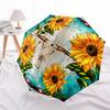 1pc Sunflower Skull Decorative Auto-Fold Umbrella with One-Touch Open/Close - 8 Reinforced Ribs for Windproof Stability,  yy251118152