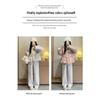 Rainbow High-Waisted Knitted Wide-Leg Pants - Women's Korean Style, Small Size, Autumn/Winter 2025 Collection
