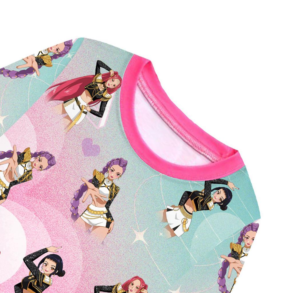 Children's Fashion Suit Skirt Round Neck Long Sleeve Top Pants
