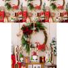 Holiday Wooden Santa Sleigh Hangings With Vintage European Style For Christmas Tree Decor
