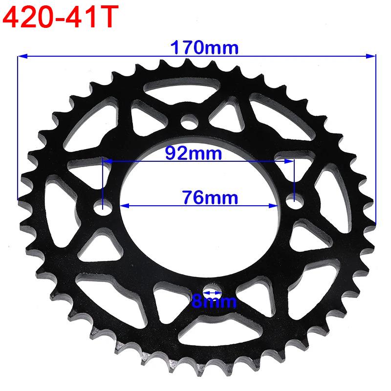Motorcycle 420 Chain 35/37/39/41/43/45/48/51/53/57/60T Rear Sprocket ID 76mm For 50 70 90 110 125 250cc Pit Dirt Bike Quad ATV