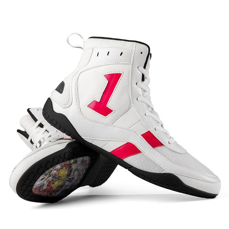 Boxschuhe für Herren, Sanda-Schuhe mit niedrigem Schnitt, High Cut, Kampftrainingsschuhe, Wrestlingschuhe, lange Stiefel, Boxschuhe für Damen