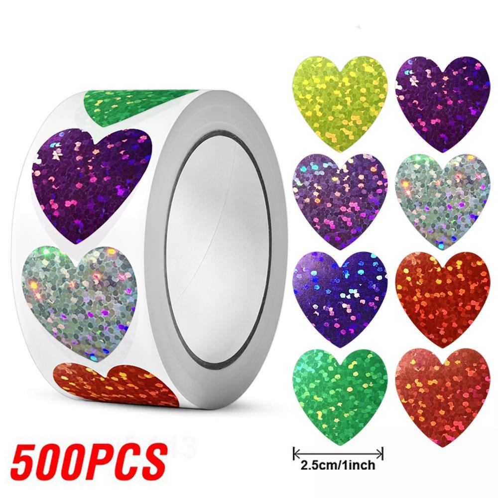 100-500pcs Glitter Star Stickers for Kids School Teacher Reward Sticker Party Decor Small Business Label Scrapbooking Stickers