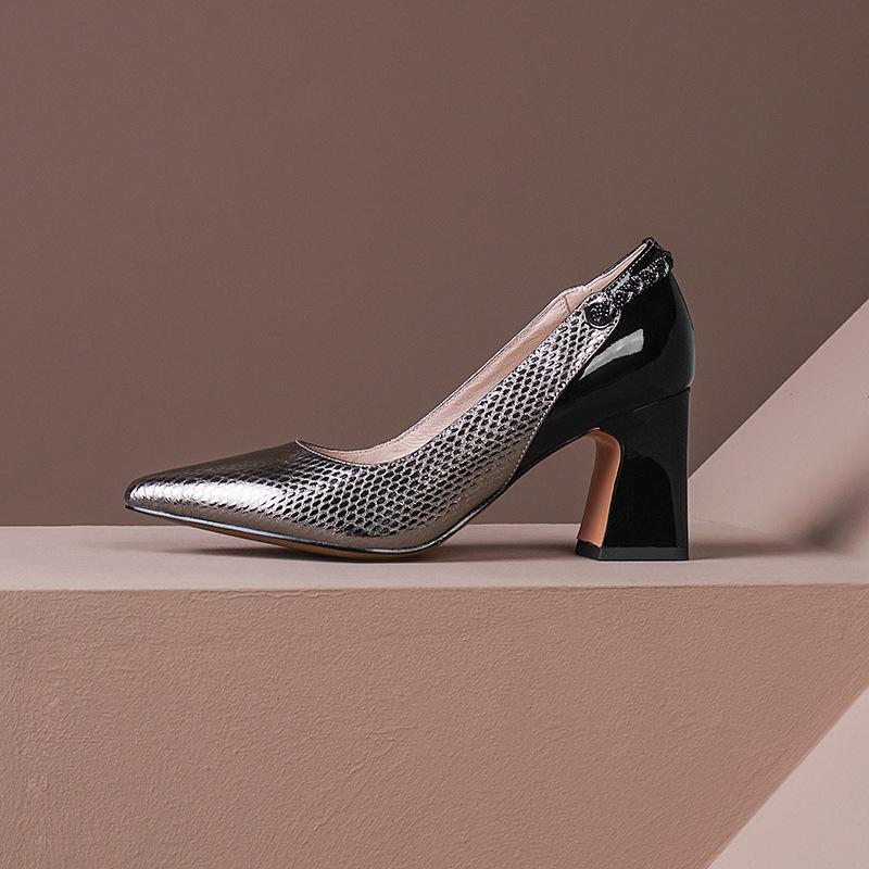 Temperamento Otoño Tacón Grueso Zapatos Single Shoe Mujer Sharp Lacquer  Cuero Cheongsam Negro Alto Tacón Zapatos comprar a buen precio — entrega  gratuita, reseñas reales con fotos — Joom