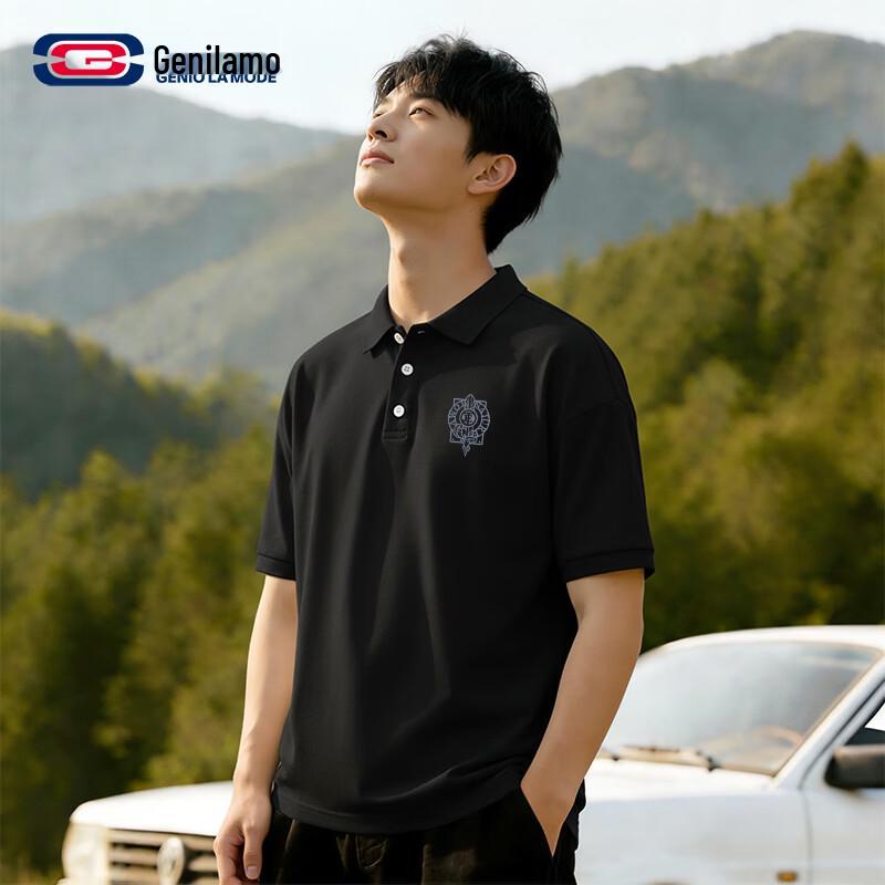 GENIOLAMODE Men s Premium Cooling Polo Shirt 2XL