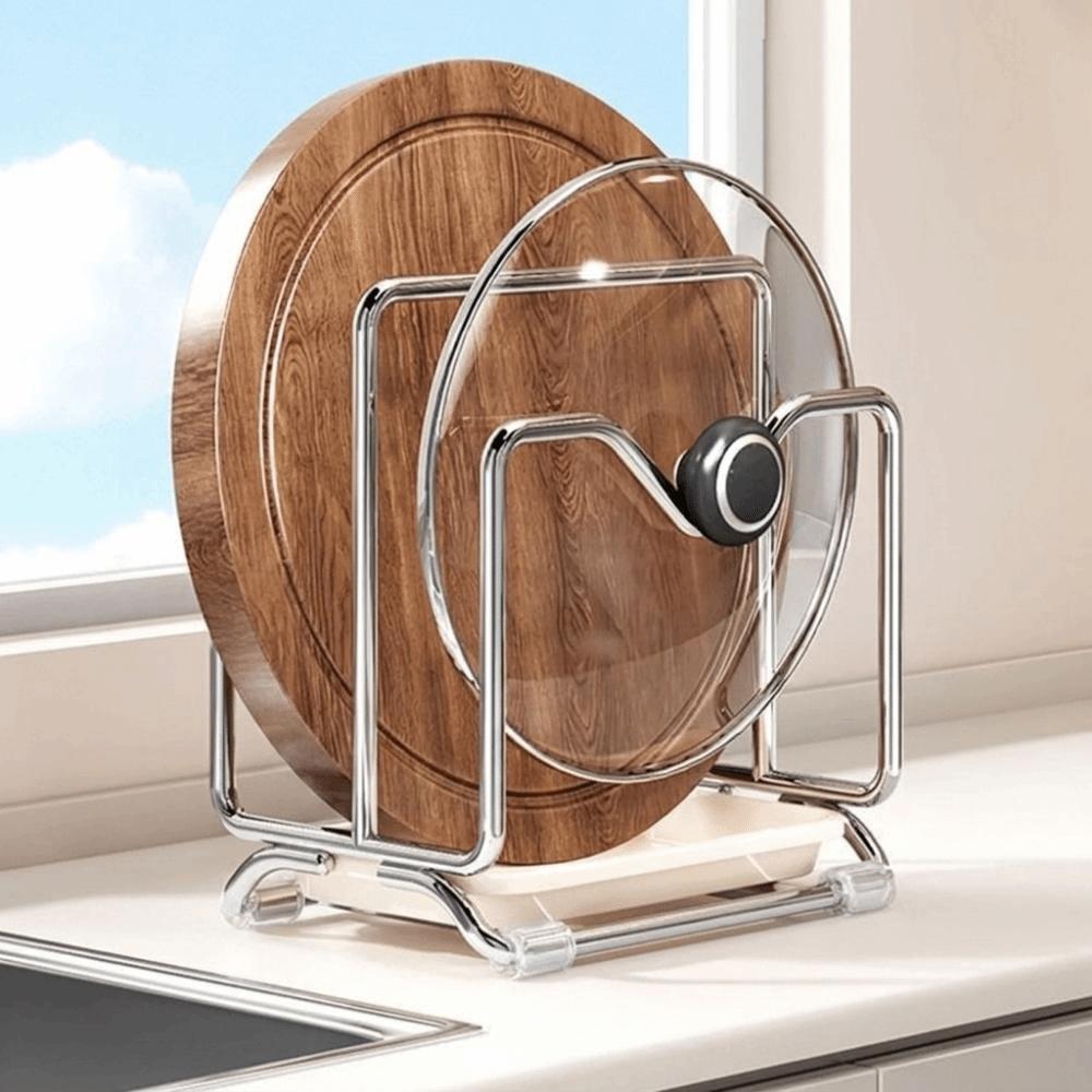 Anti-slip Multi-layer Pot Lid Rack Stable Pot Lid Storage Rack Pot Cover Shelf Pantry