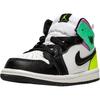Zapatillas de Bebé Air Jordan 1 Mid TD Pastel Blanco Verde Voltio Brillo 640735-175