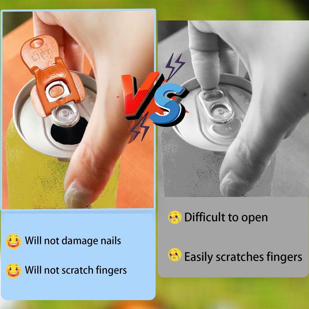 With Protective Cover Plastic Tab Can Openers Reusable Easy Can Opener Kitchen Tool Color Beverage Can Opener