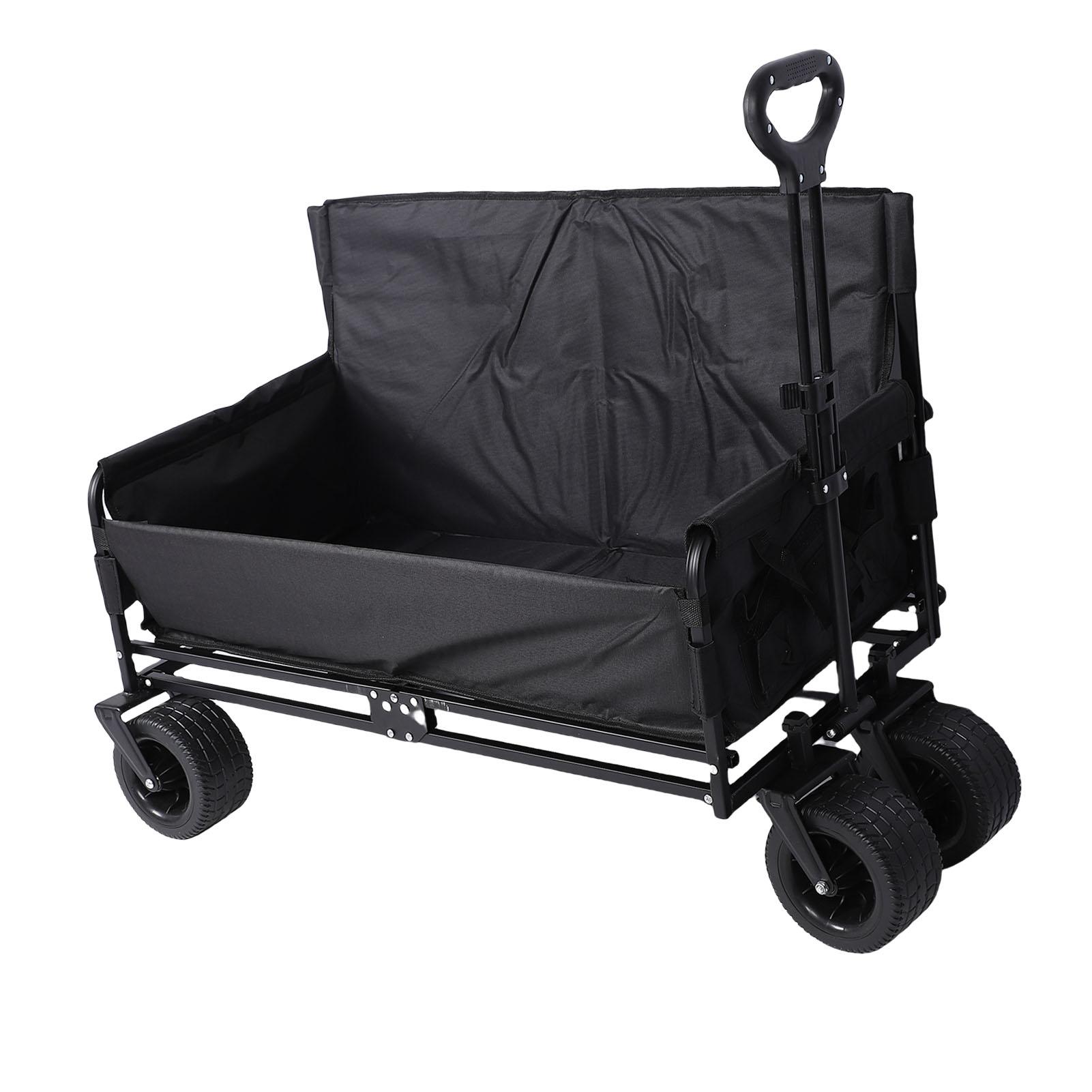 

Складная тележка-вагон Софа Ткань Оксфорд Водонепроницаемая Многофункциональная Тележка для кемпинга Кресло-диван с ПУ колесами для дома на колесах, улицы, рыбалки