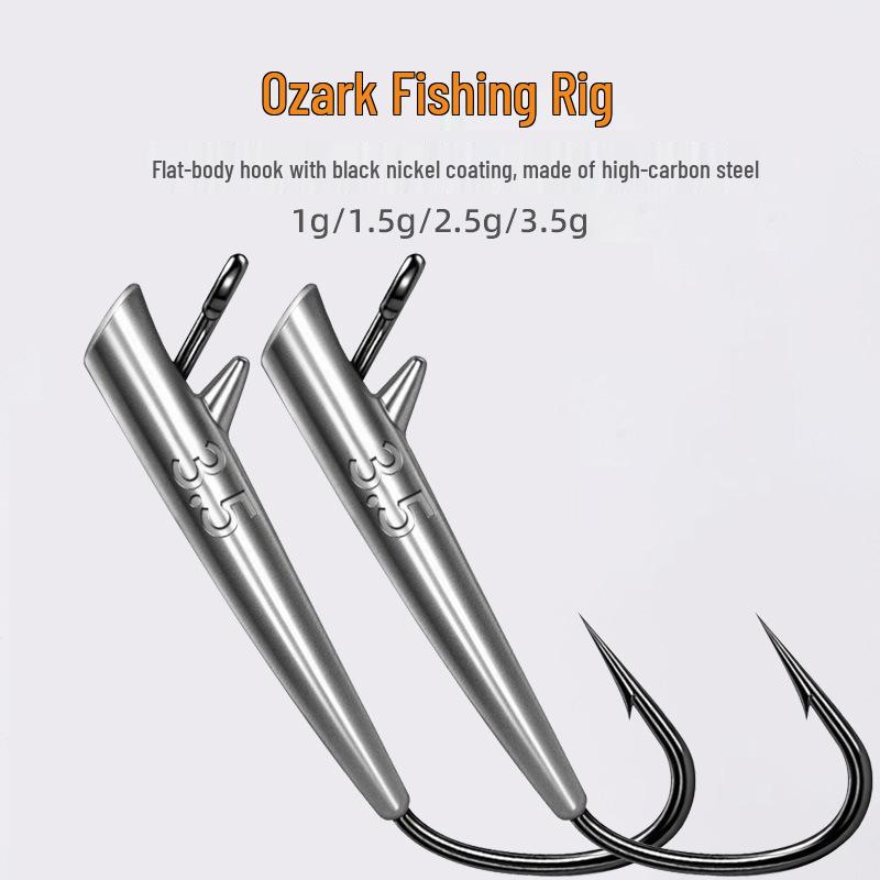 Ozark Anti-Snag Micro Jig Head Soft Bait Hook for Universal Outdoor Fishing