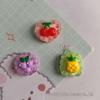 Translucent Fruit Cake Cartoon Accessories: DIY Phone Case, Hair Clip, Resin Parts, Cream Glue Ornaments.