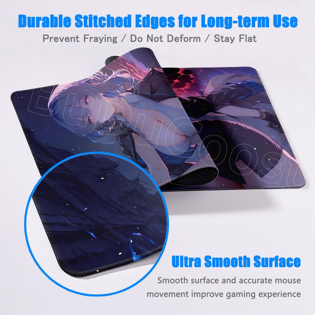 Kawaii Anime Girl Galbrena Desk Mat Non-slip Gamer Mouse Pad 1200x600mm Mousepad Computer Wuthering Waves Laptop PC Keyboard Pad