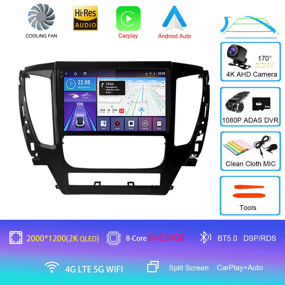 For Mitsubishi Pajero Montero Sport 3 2015-2021 Car Multimedia Radio GPS DPS IPS CarPlay 360 Panoramic Optical Android 14