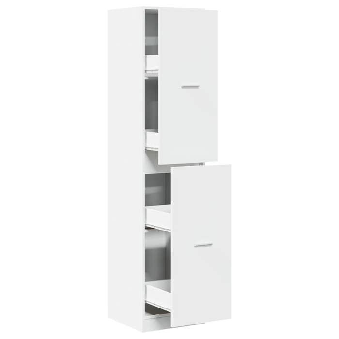 VidaXL Armoire d'apothicaire blanc 40x41x174,5 cm bois d'ingénierie, coffre d'apothicaire, meuble d'apothicaire, coffre à 3309645