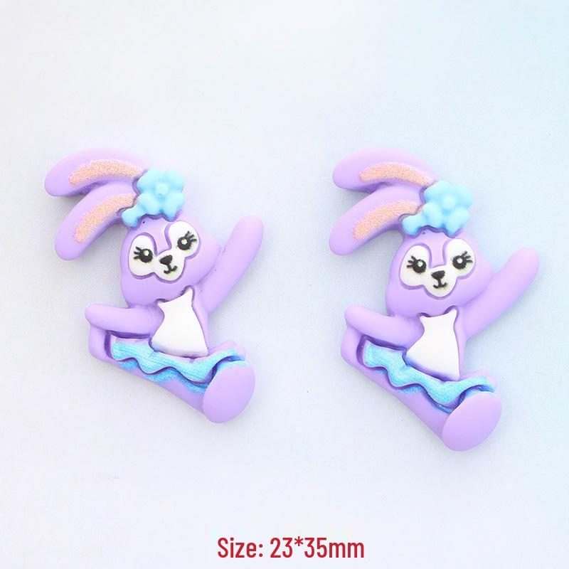 DIY Cartoon Ballet Rabbit Resin Accessories: Phone Case, Hair Clip, Water Cup, Crocs, and Fridge Magnet
