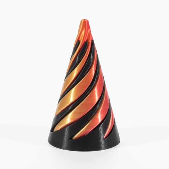 3D Printed Spiral Cone Toy Vortex Thread Illusion Impossible Spiral Cone Passthrough Sculpture Stress Relief Kids Adults Mini Spiral Cone Fidget Toy