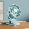 Small Charging Air Circulating Fan with LED Light Portable Desktop Clip Fan for Desk Bedside Table Use Enduring