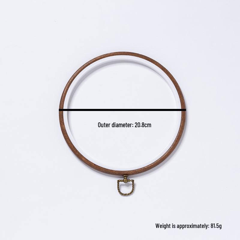 Cercuri de Broderie cu Aspect de Lemn Antic - Unelte & Decor Retro DIY Ovale/Rotunde