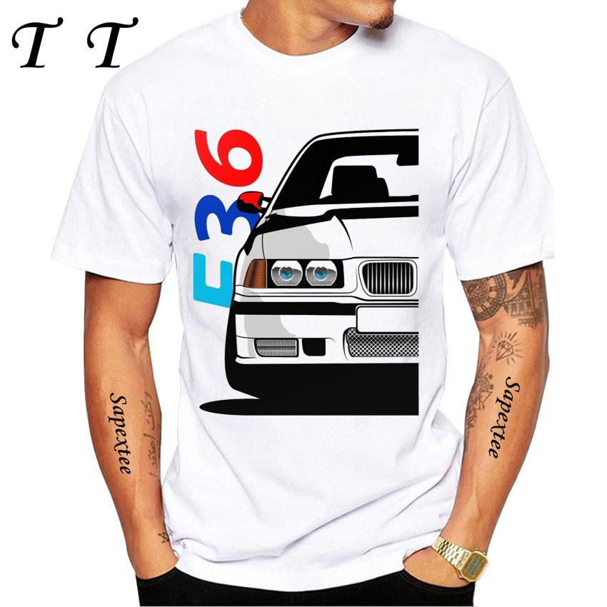 New Summer Men Short Sleeve Drive The Classic Germany EUDM - E34 M5 - X5 E30 Cars Evolution Retro T-Shirt Boy Casual White Tees