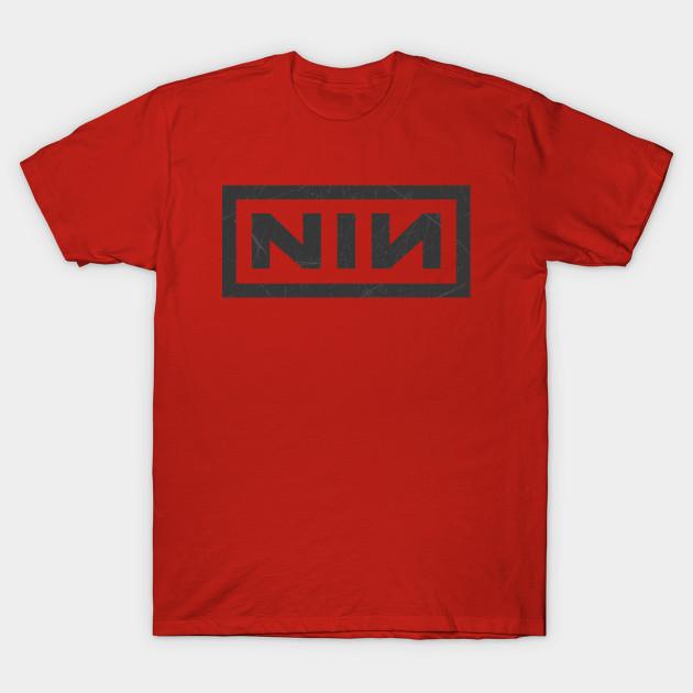 

Men Black Print T-shirt Nine Inch Nails Dark Red No-Cut Transfer Paper Print Cotton Tshirt 4XL червоний