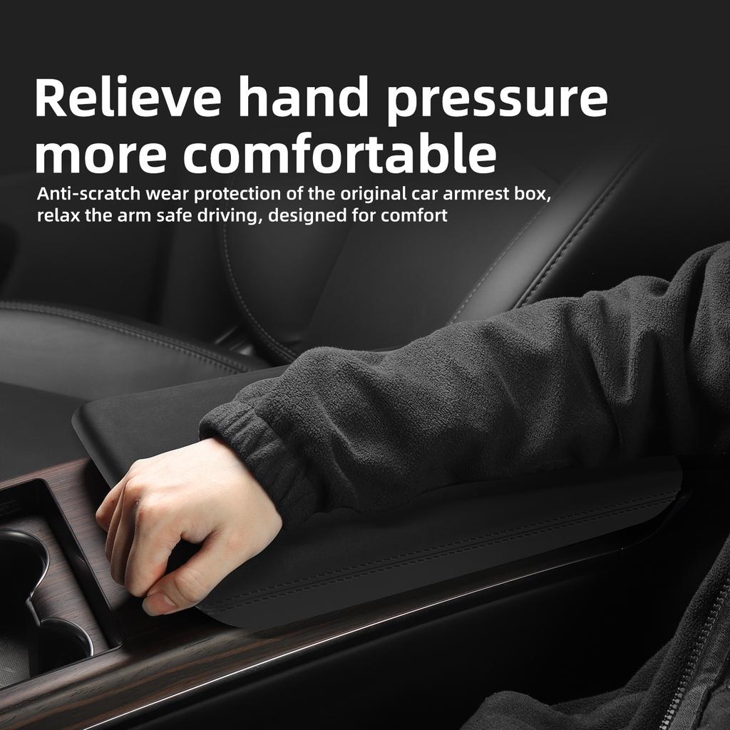 LUCKEASY for Tesla Model X Center Console Armrest Box Protective Cover Model S Armrest Protector Mat 2023-2026 Car Accessories