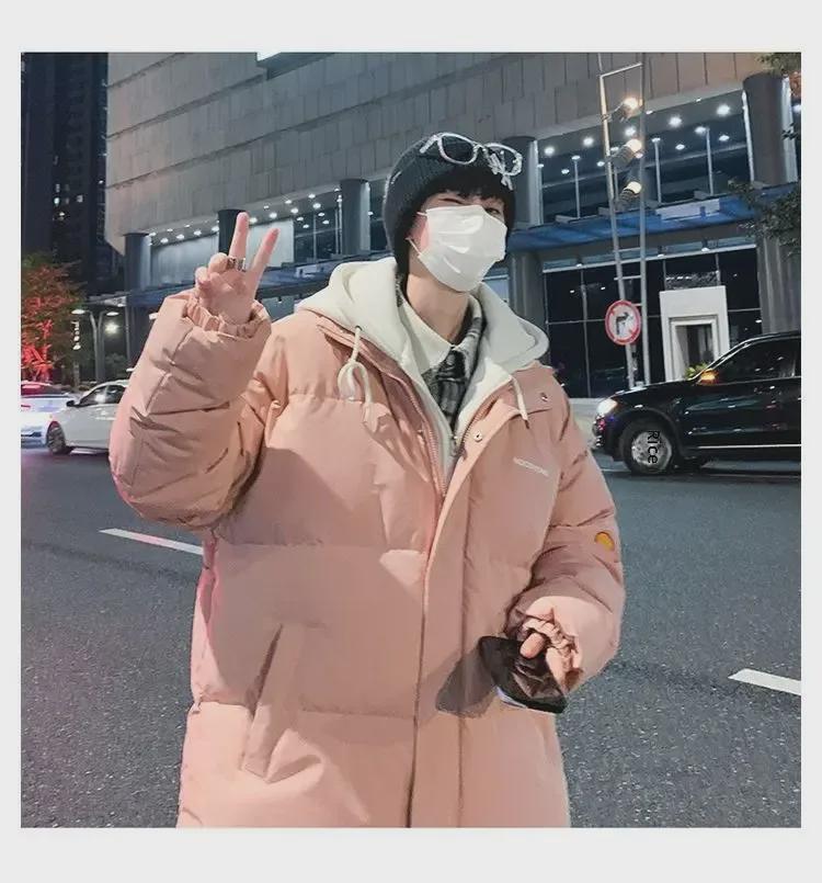 Pánská zesílená bunda z prachového peří a bavlny - Podzimní a zimní styl se sametovou podšívkou