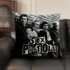 Sex P-Pistols Rock Cushion Cover Natural Linen Organic Fabric Double-Sided Printing Sofa Home Decor Gift Pillow Case