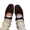 Keep Version~ Square Head Retro Bow Mary Jane Shoes Women's Shallow Mouth One Pedal Low Heel French Ballet Style Single Shoes