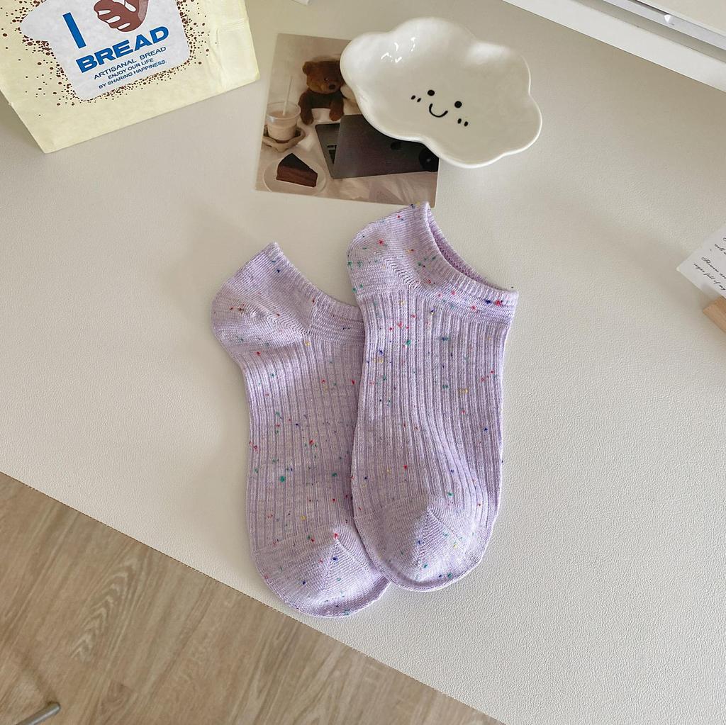 Chaussettes basses bateau en coton antidérapantes pour femmes - Invisibles et respirantes pour l'été