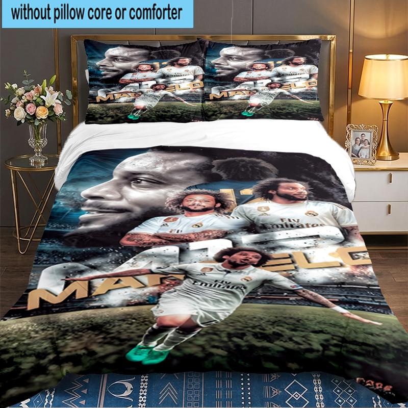 3PCS Real Vieira Football Legend Bedding set,Ideal for1pc Duvet Cover And 2pcs Pillowcases Perfect for Christmas gift,Ideal for Bedroom, Dormitory