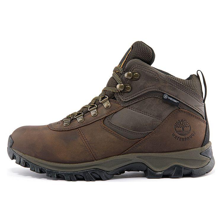 Timberland Leather Outdoor Comfort Slip-Resistant Durable Waterproof Mid-Top Casual Shoes Men Casual Shoes Dark-Brown 2730RW