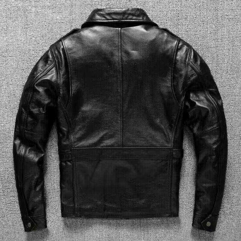 Pure First-layer Soft Cowhide Leather Jacket