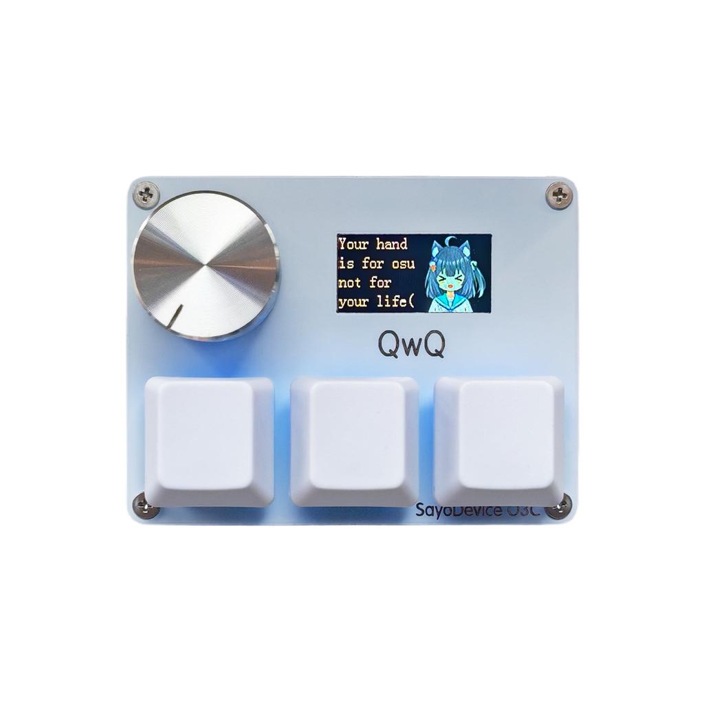 O3C Game Keyboard SayoDevice OSU O3C Rapid Trigger Hall Switches Magnetic Pink Switches Keyboard Knob Screen Copy Paste Shotcut